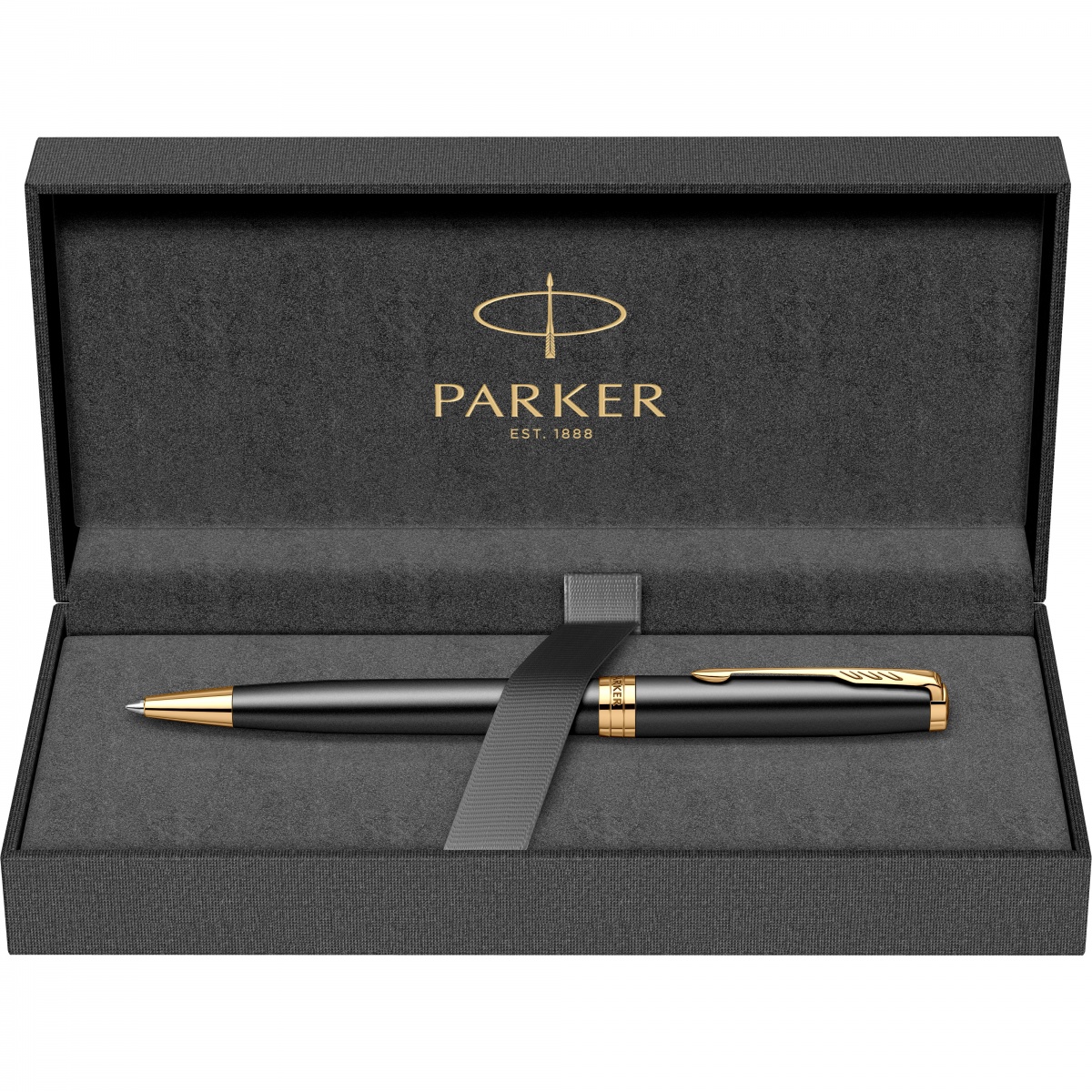Подарочный набор: Шариковая ручка Parker Sonnet Core K528, Matte Black GT +  Ежедневник Premium, Black GS — фото 14